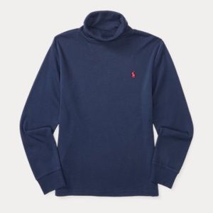 Ralph Lauren cotton interlock turtleneck navy M